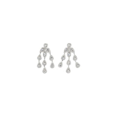 Magda Butrym Silber-Metall-Ohrringe mit einem skulpturalen floralen Motiv und hochglänzendem poliertem Finish für Damen.