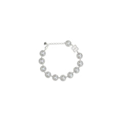 Collier Magda Butrym en métal argenté avec une chaîne sculpturale affirmée pour une esthétique de soirée raffinée.