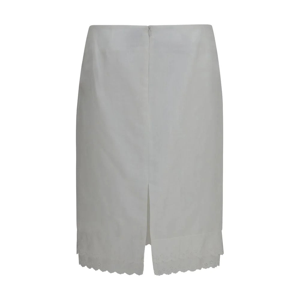 Magda Butrym White Cotton Midi Skirt - IT38 | S