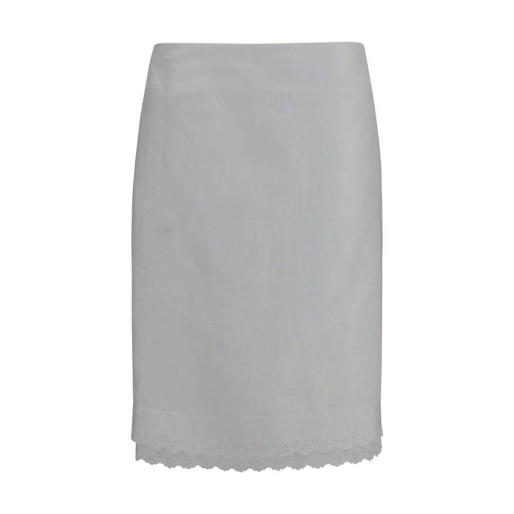 Magda Butrym White Cotton Midi Skirt - IT38 | S