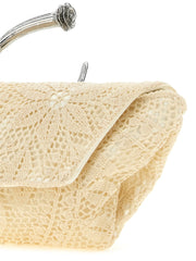 Magda Butrym White Silk Clutch Bag