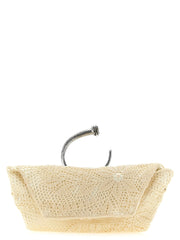 Magda Butrym White Silk Clutch Bag