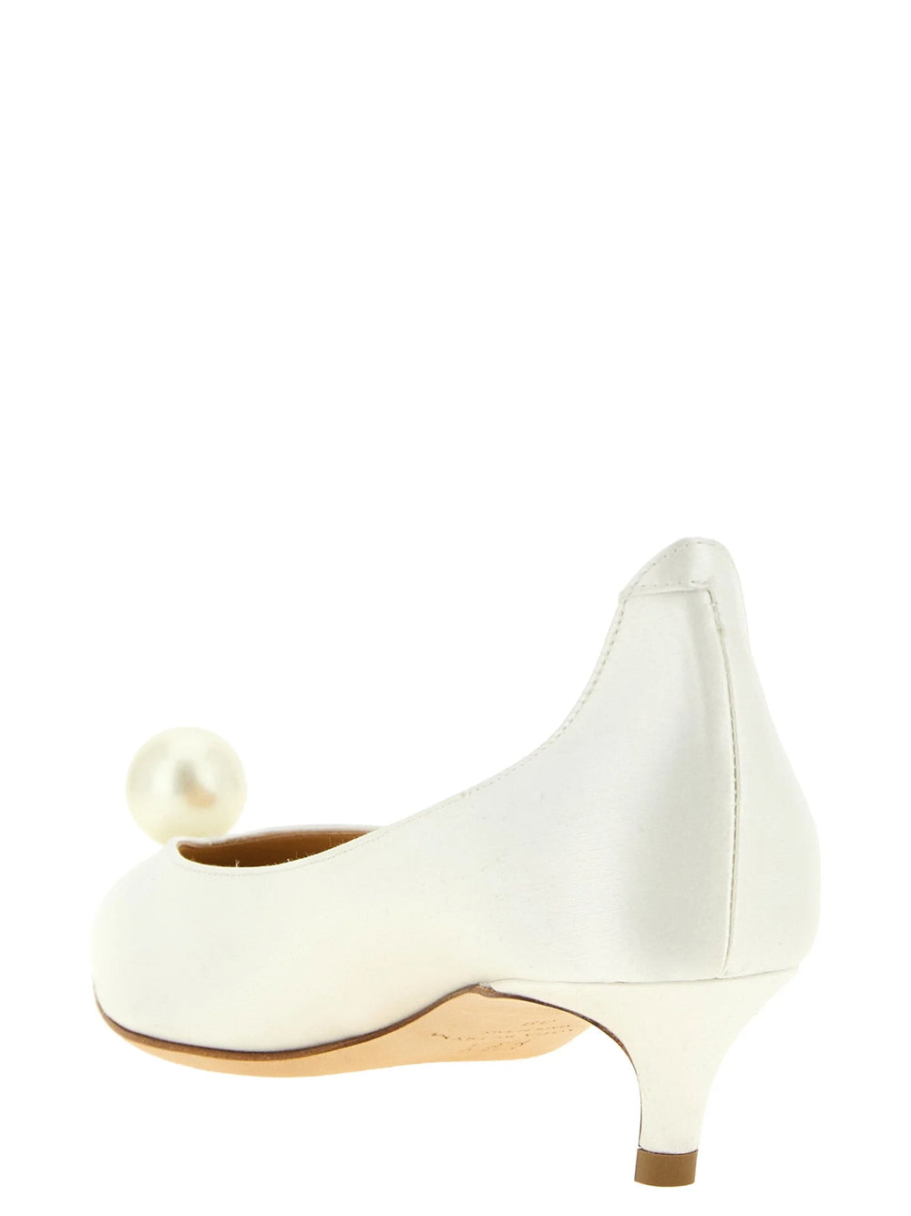 Magda Butrym White Viscose Mid Heel Pumps