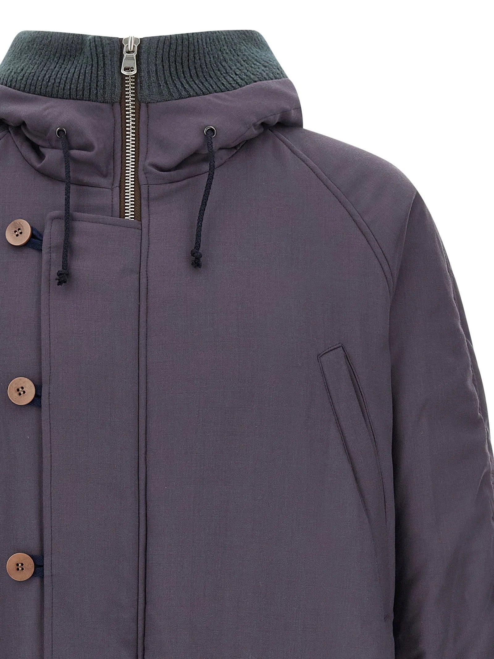 Magliano Purple Virgin Wool Parka - L