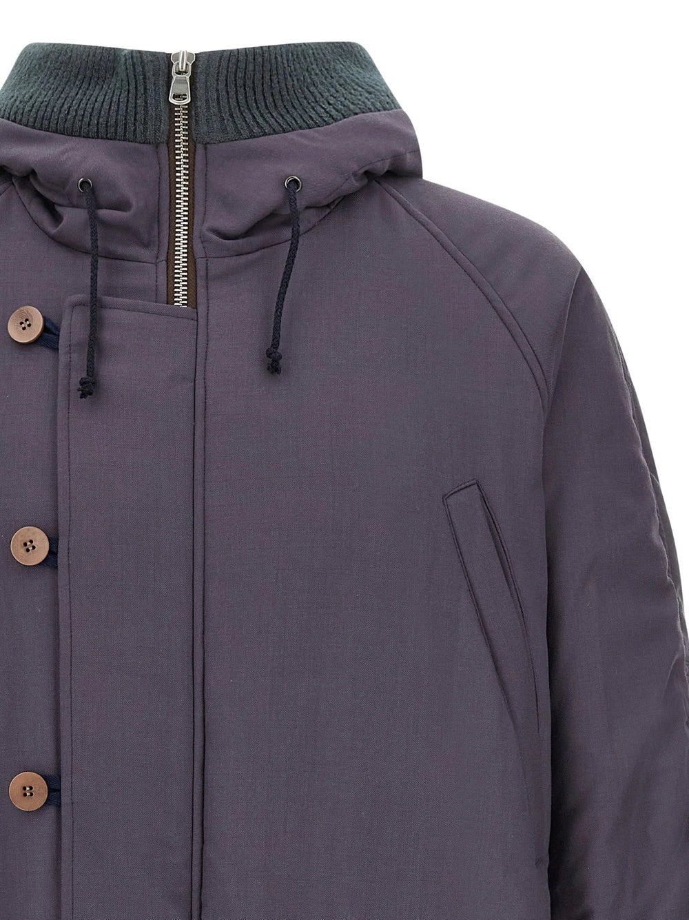 Magliano Purple Virgin Wool Parka - L