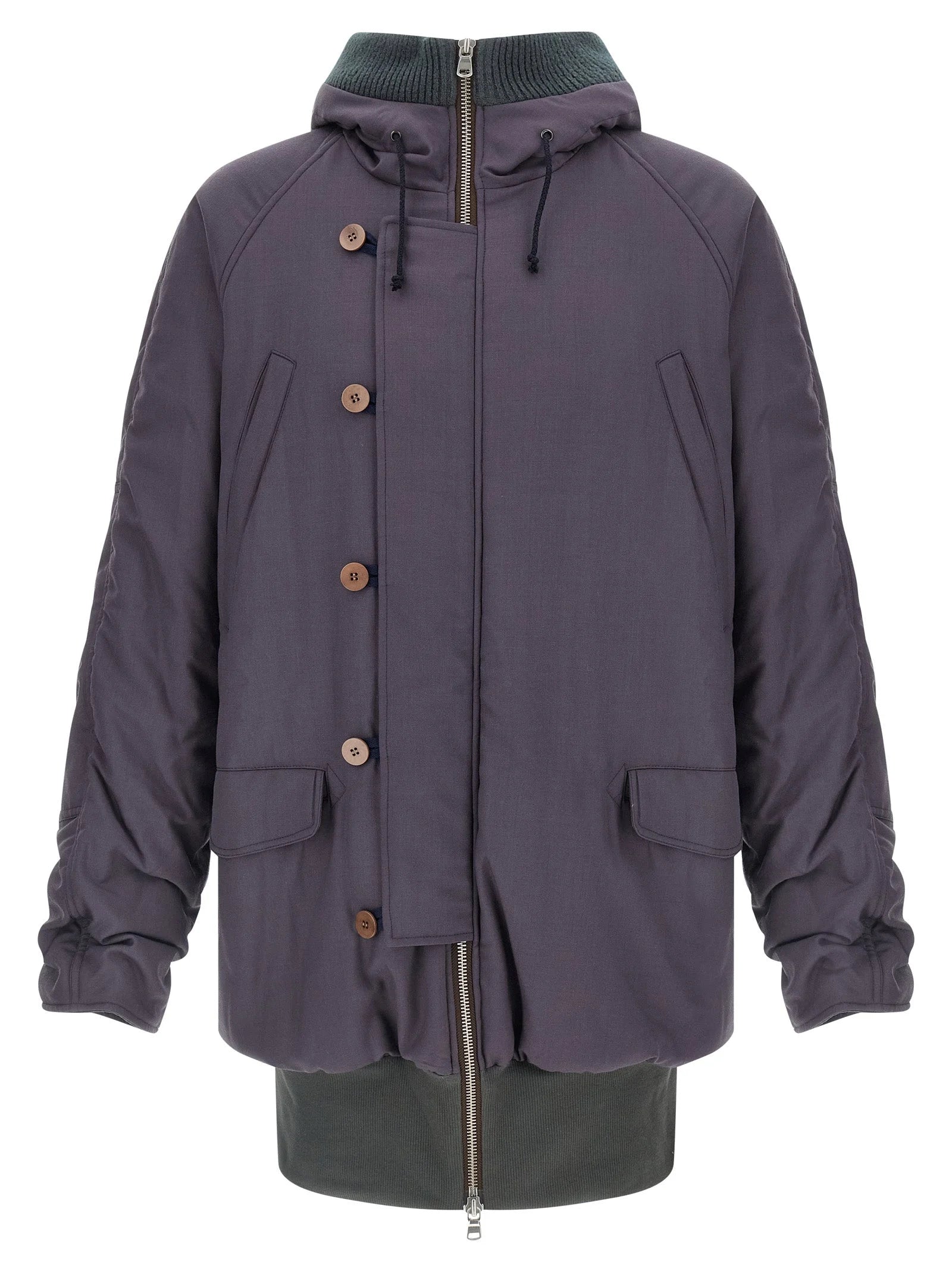 Magliano Purple Virgin Wool Parka - L
