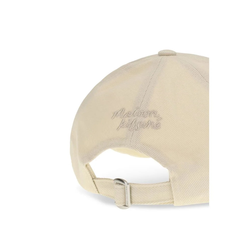 Maison Kitsuné Beige Cotton Cap (Baseball Hat) - UNI