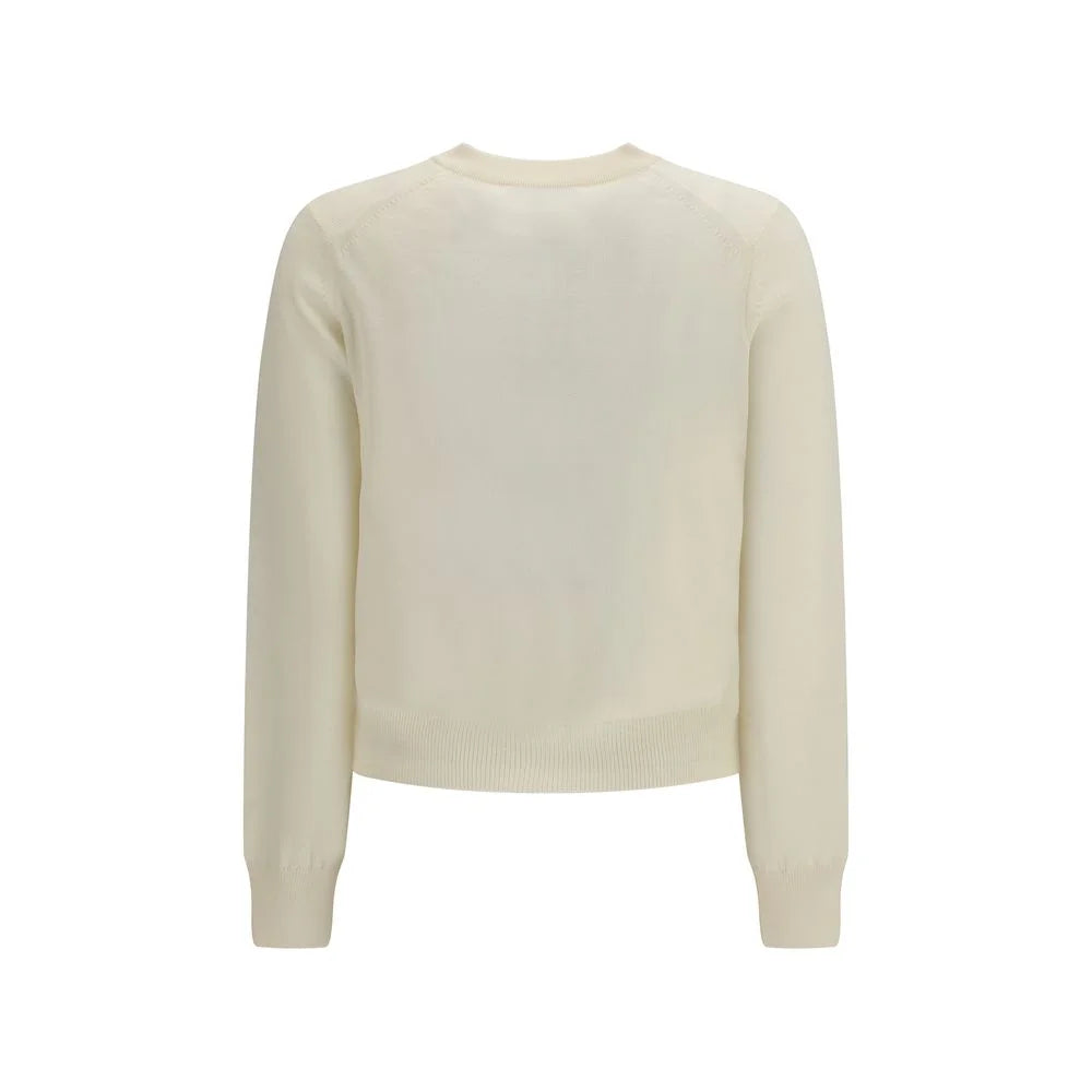 Cardigan en coton beige Maison Kitsuné
