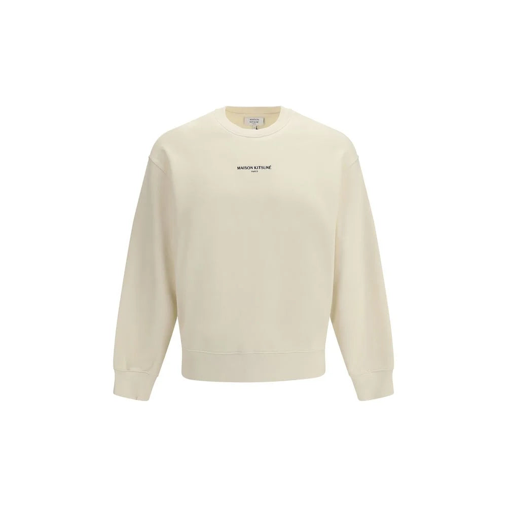 Hanorac din bumbac beige Maison Kitsuné