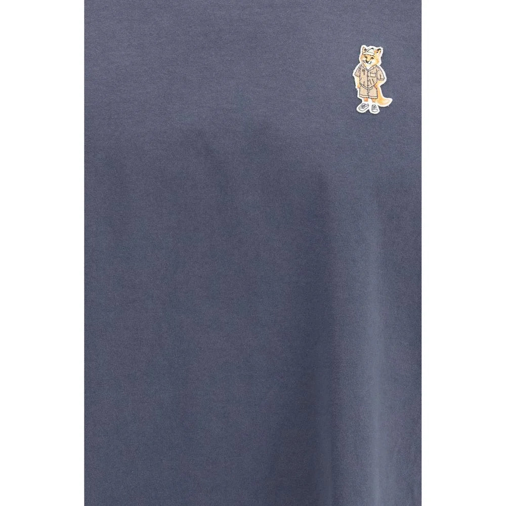 Maison Kitsuné Blue Cotton T-Shirt