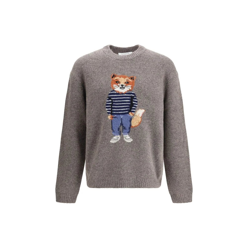 Maison Kitsuné Gray Wool Sweatshirt