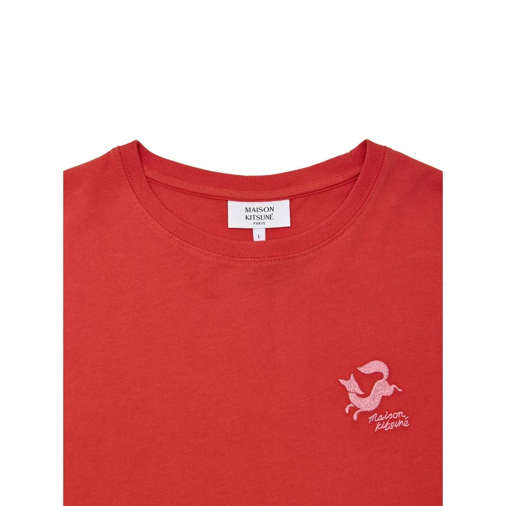 Maison Kitsuné Red Cotton T-Shirt - L - T-Shirts