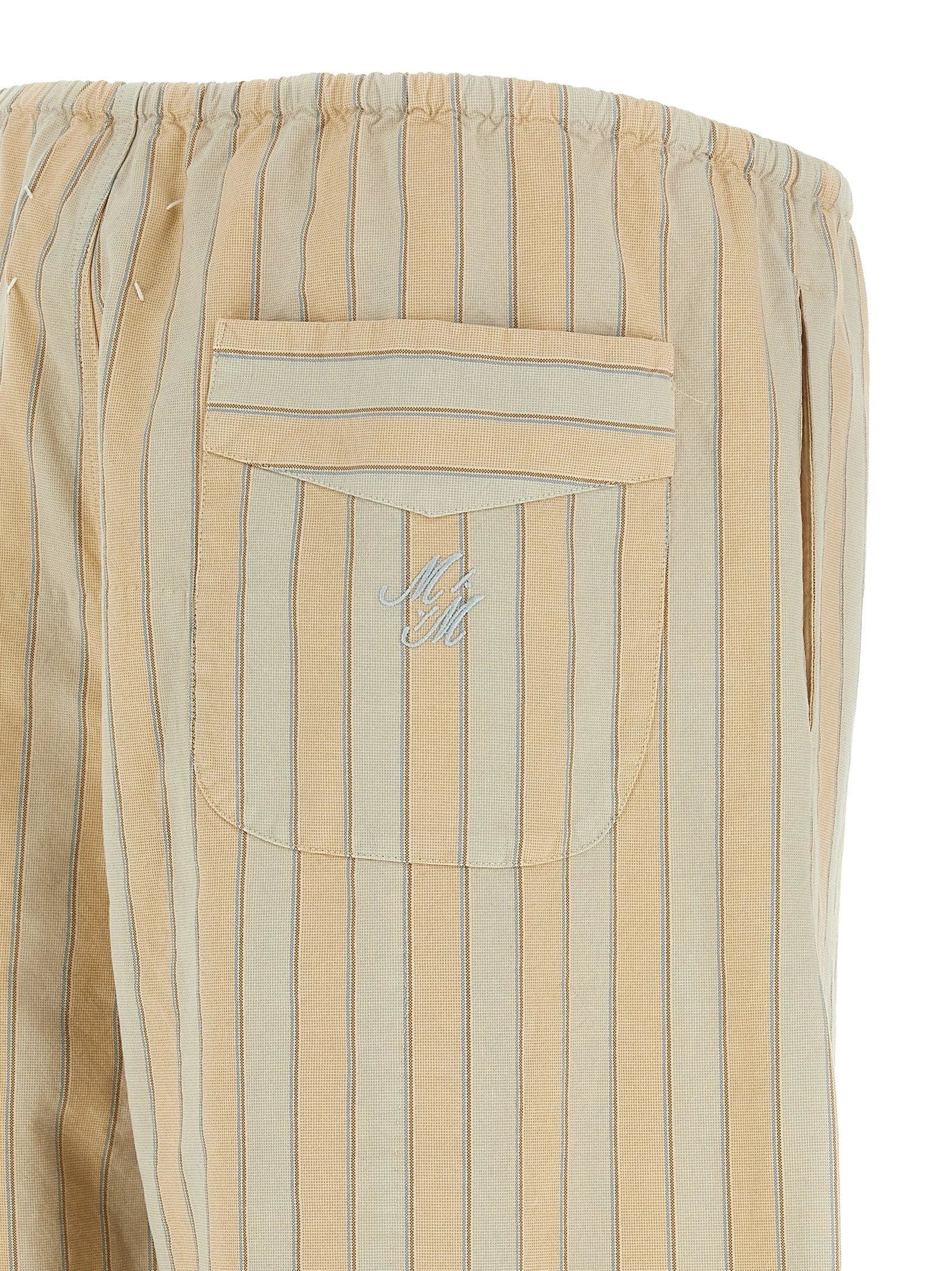 Maison Margiela Beige Cotton Bottoms Sleepwear
