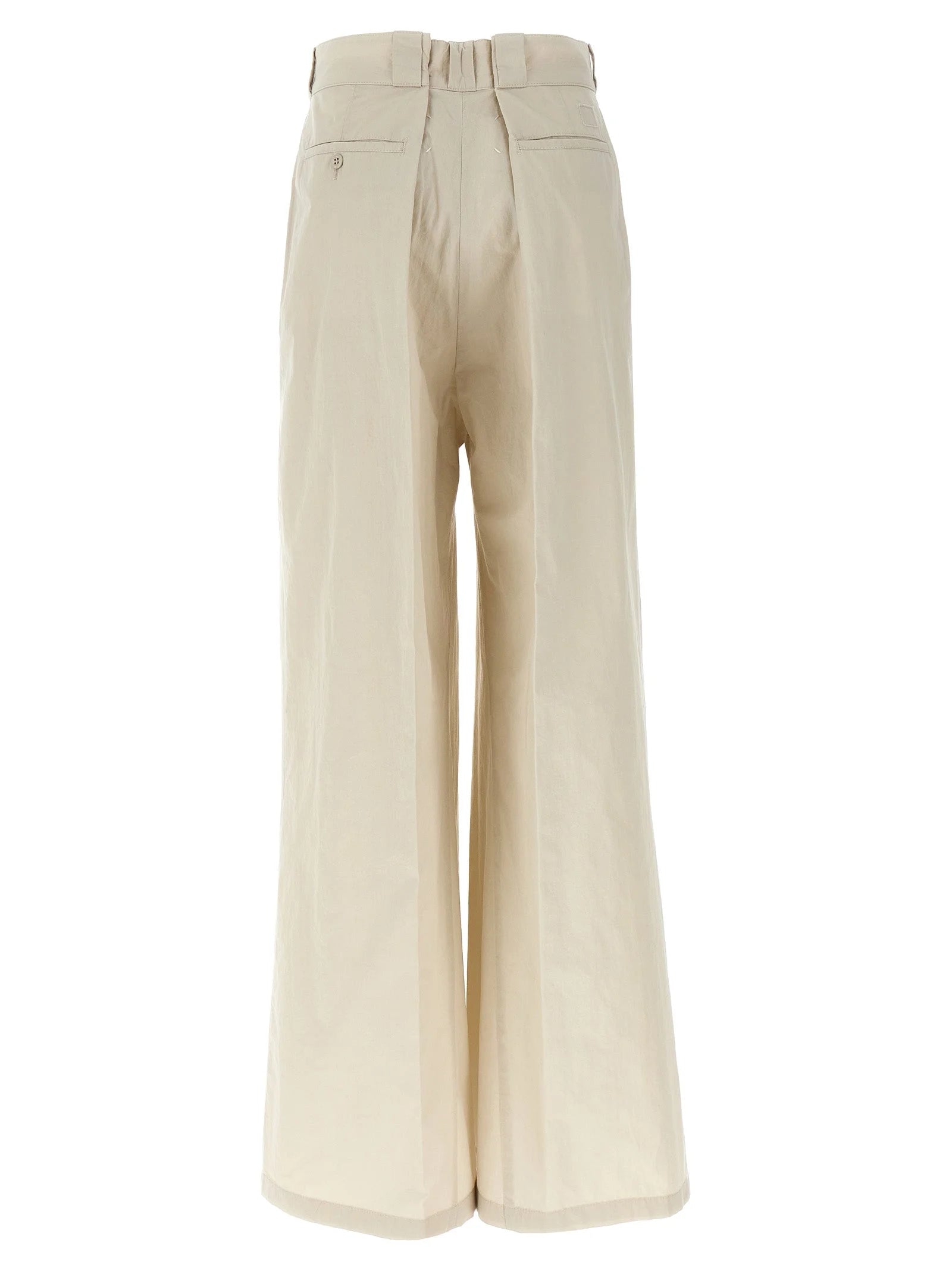 Maison Margiela Beige Cotton Casual Pants