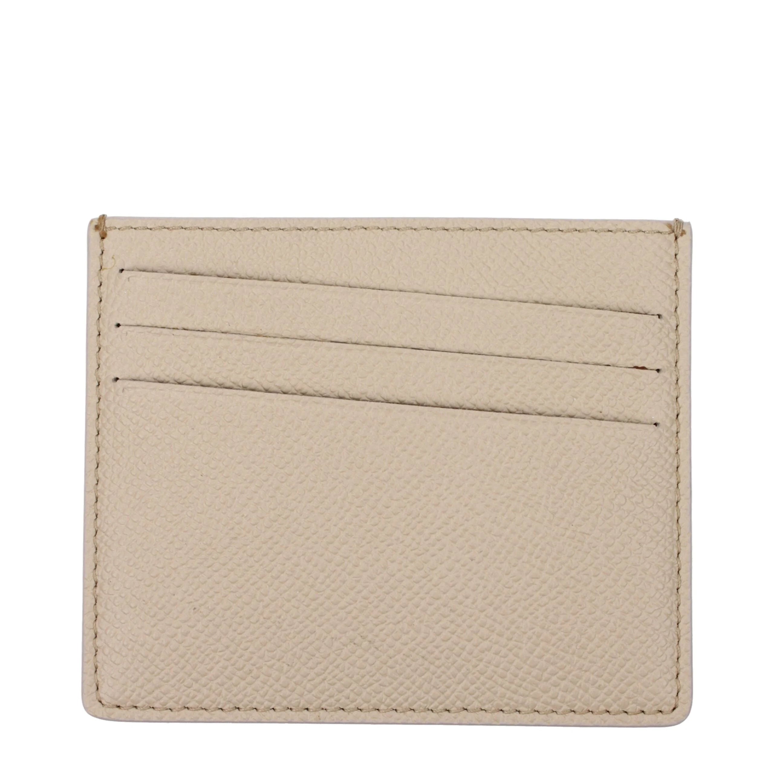 Maison Margiela Beige Leather Cardholder