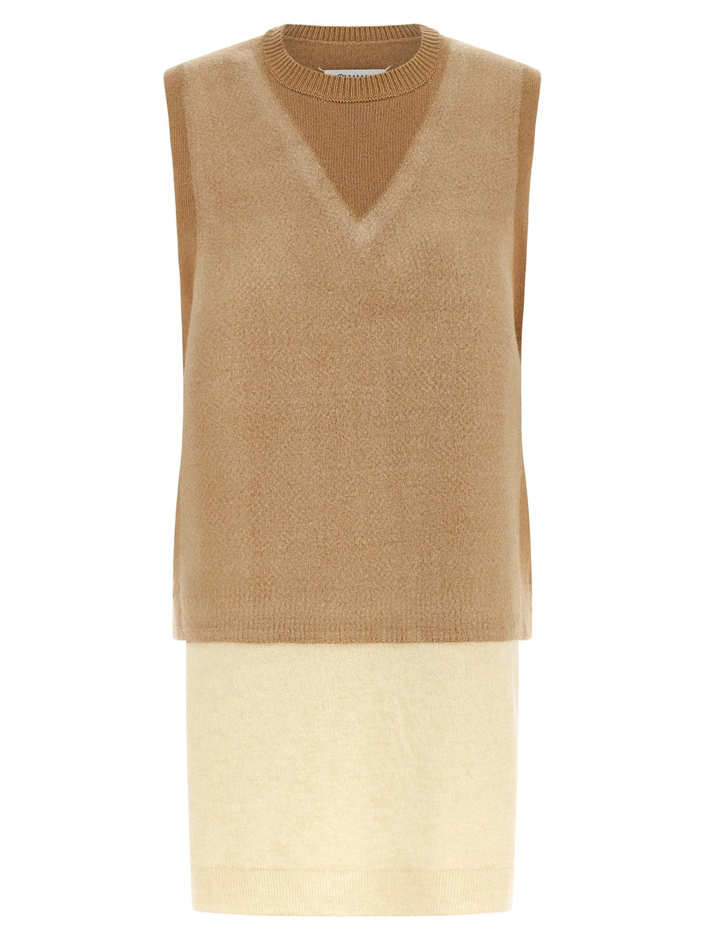 Maison Margiela Beige Virgin Wool Sleeveless Jacket