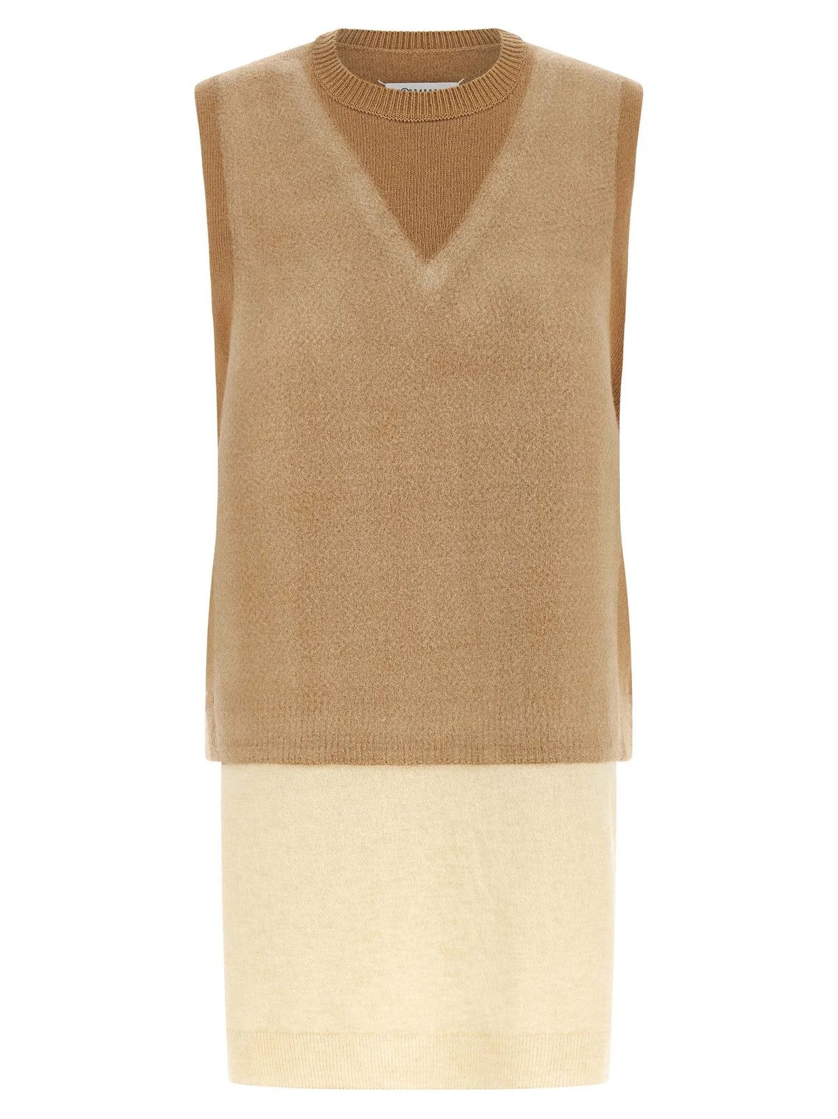 Maison Margiela Beige Virgin Wool Sleeveless Jacket