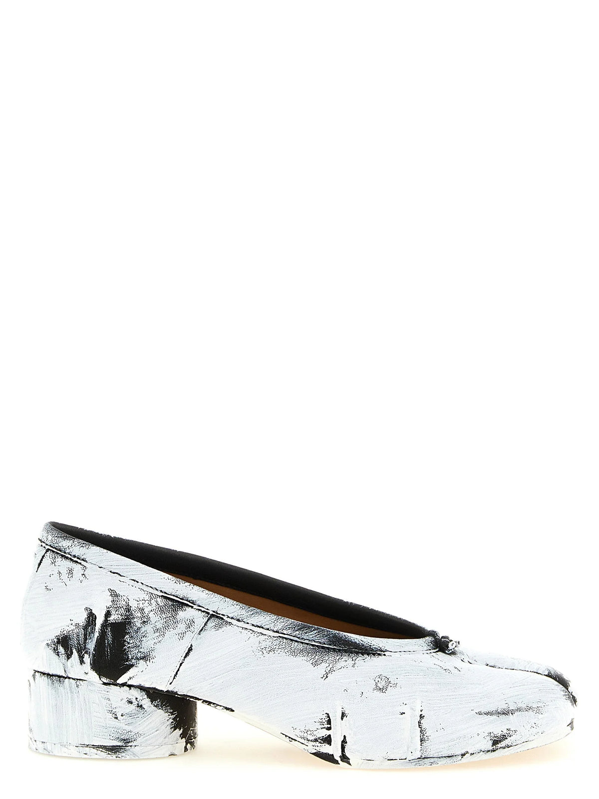 Maison Margiela Bicolor Lambskin Mid Heel Pumps
