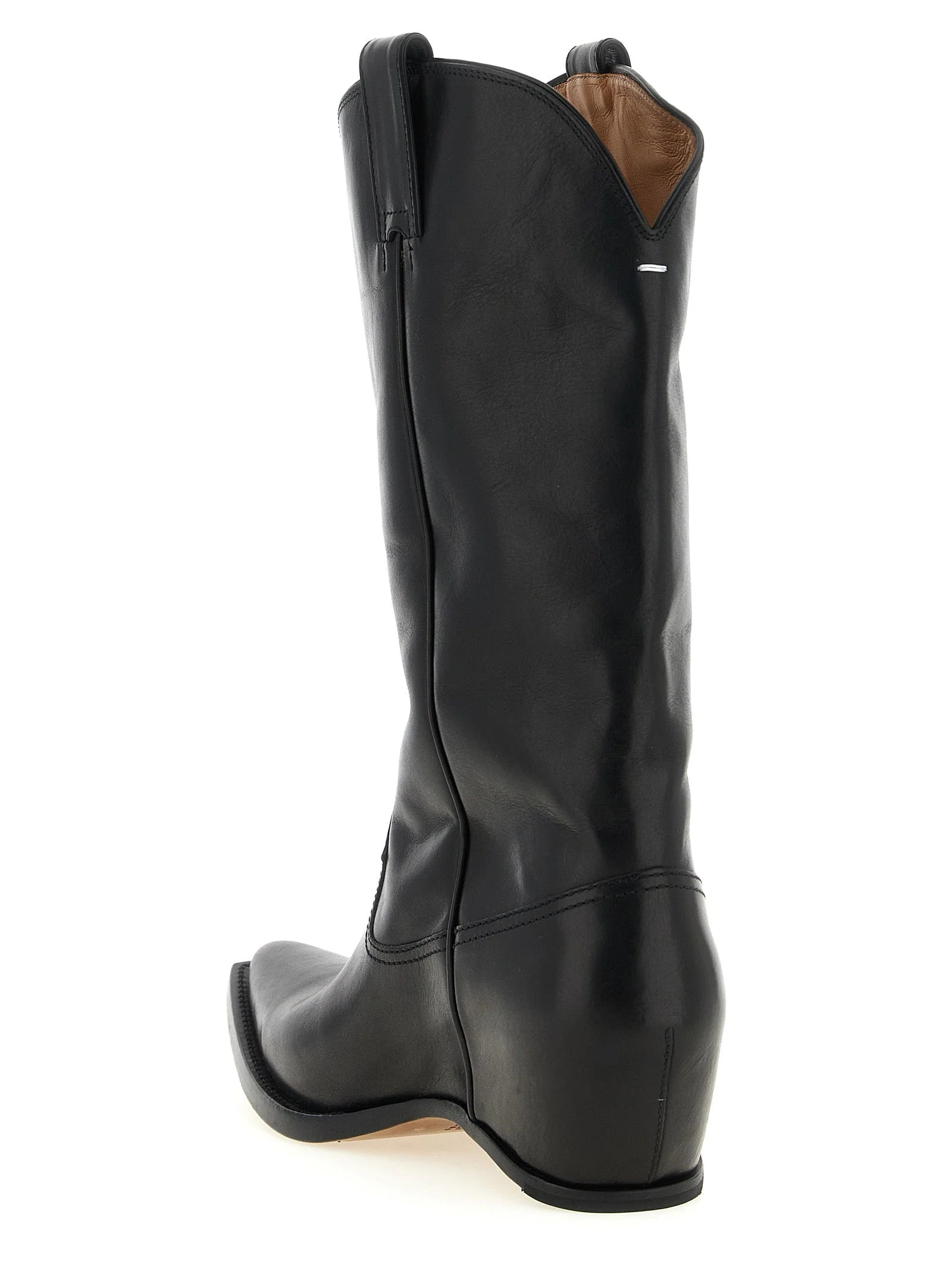 Maison Margiela Black Bovine Leather Over The Knee - EU 41 | US 8