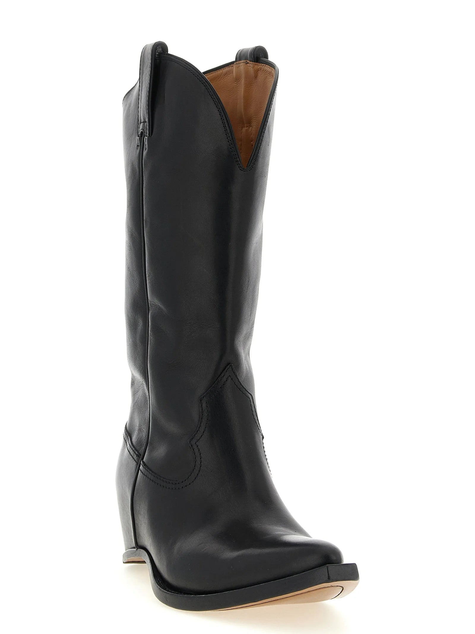 Maison Margiela Black Bovine Leather Over The Knee - EU 41 | US 8