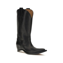 Maison Margiela Black Calf Leather Bos Taurus Boots - EU40/US10