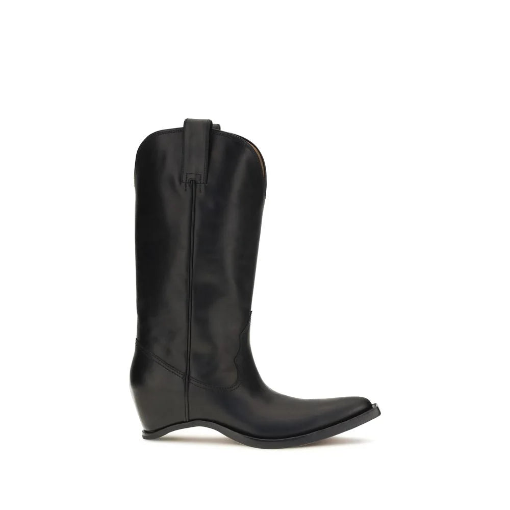 Maison Margiela Black Calf Leather Bos Taurus Boots - EU40/US10