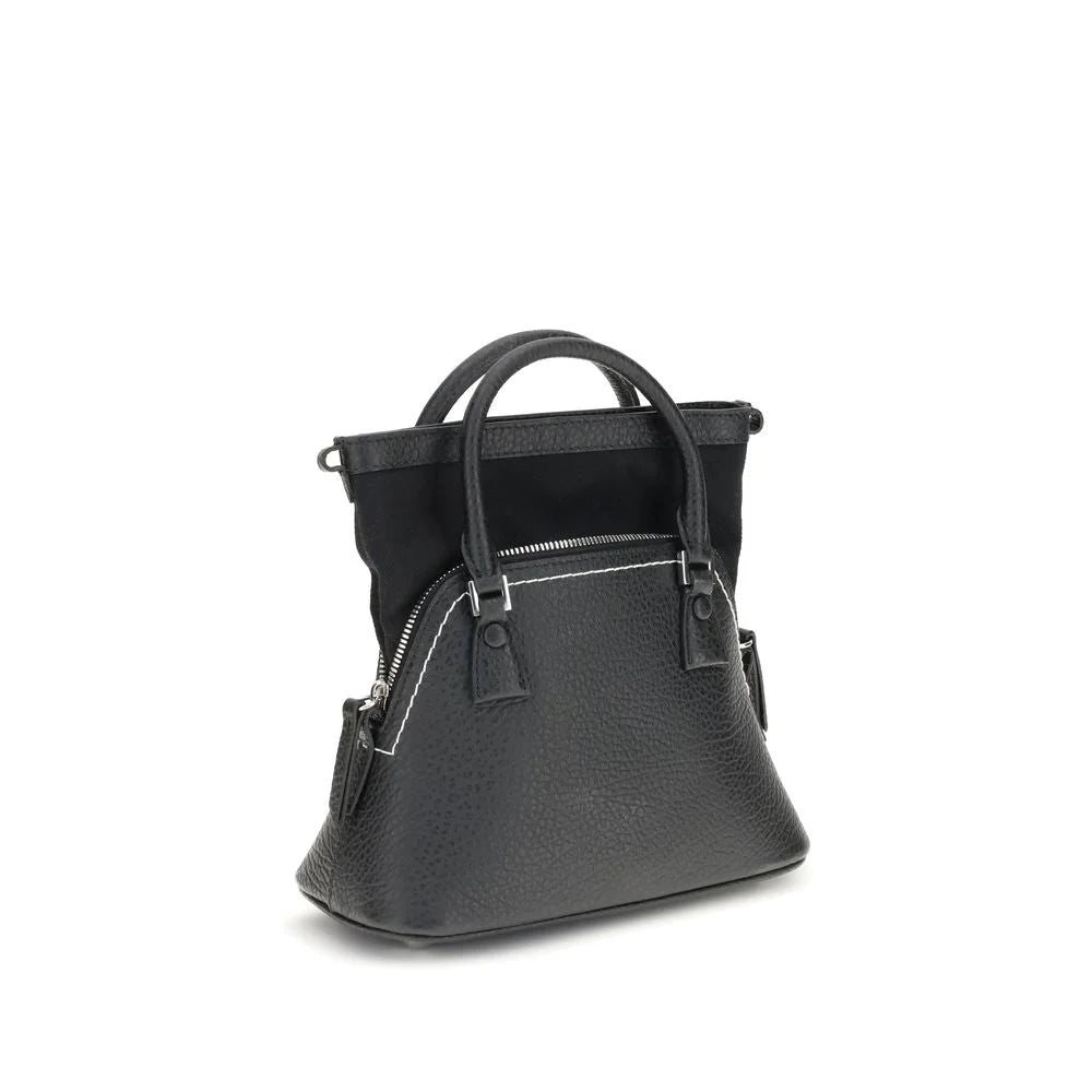 Maison Margiela Black Calf Leather Bos Taurus Shoulder Bag