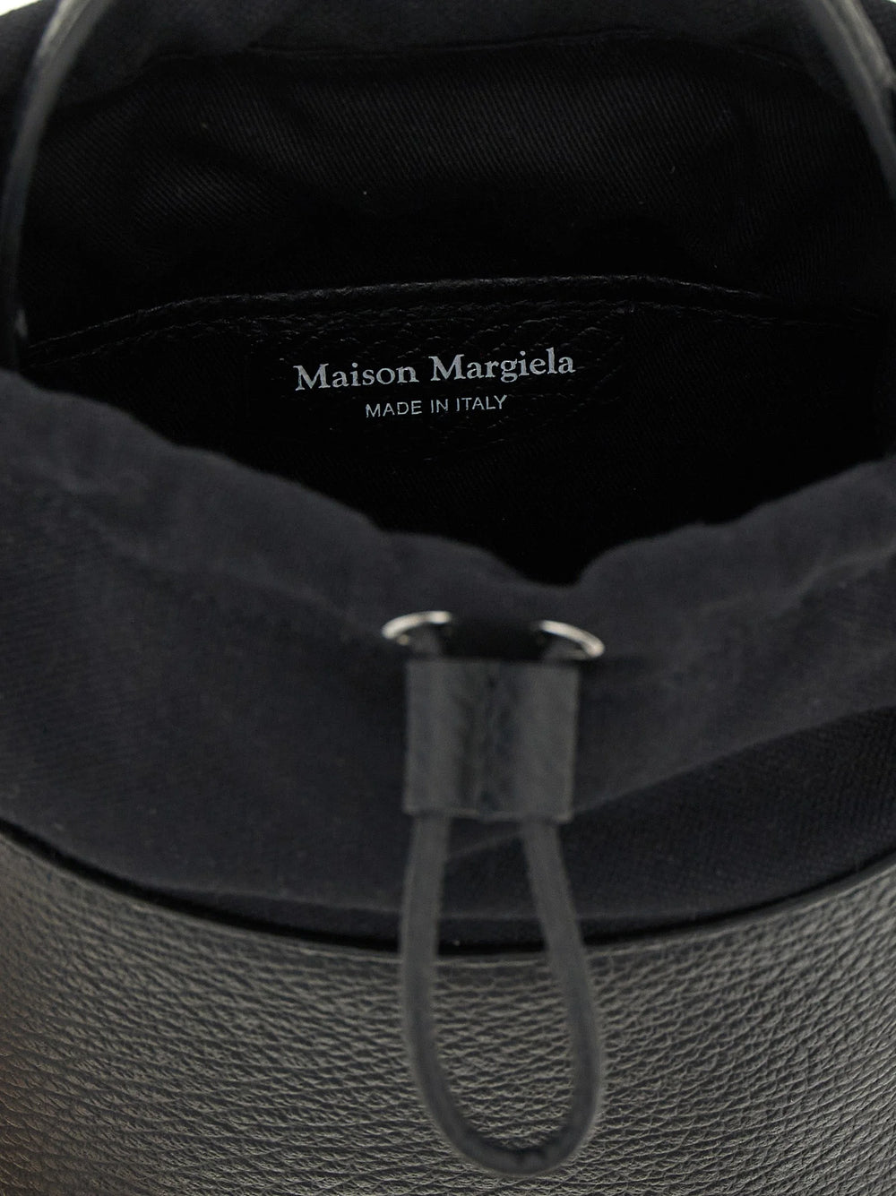 Kabelka cez rameno Maison Margiela z ciernej telacej koze