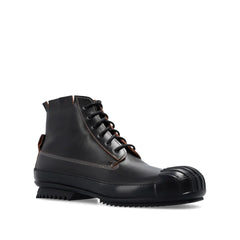 Maison Margiela Black Calfskin Lace-Up Boots - EU42/US9