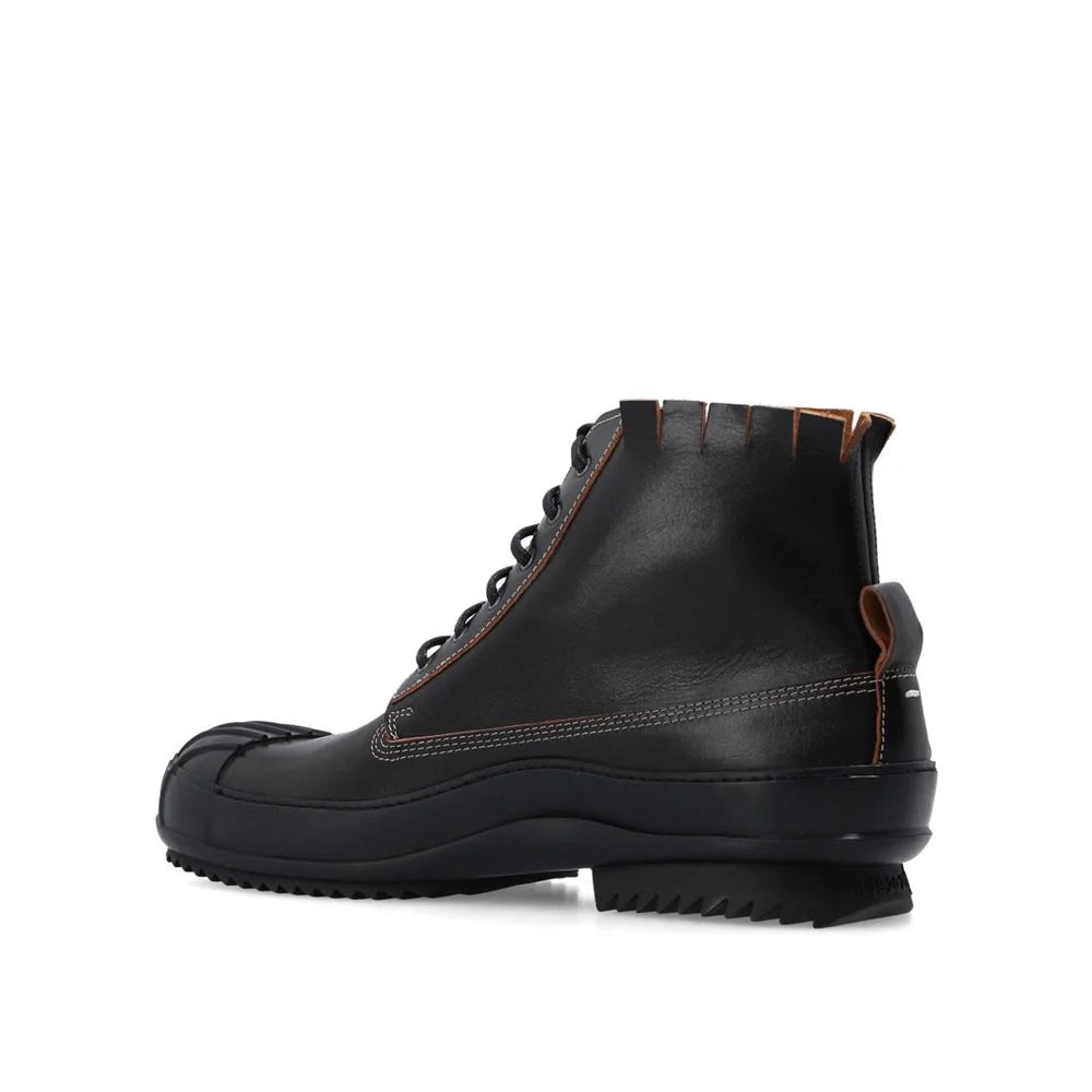 Maison Margiela Black Calfskin Lace-Up Boots - EU42/US9