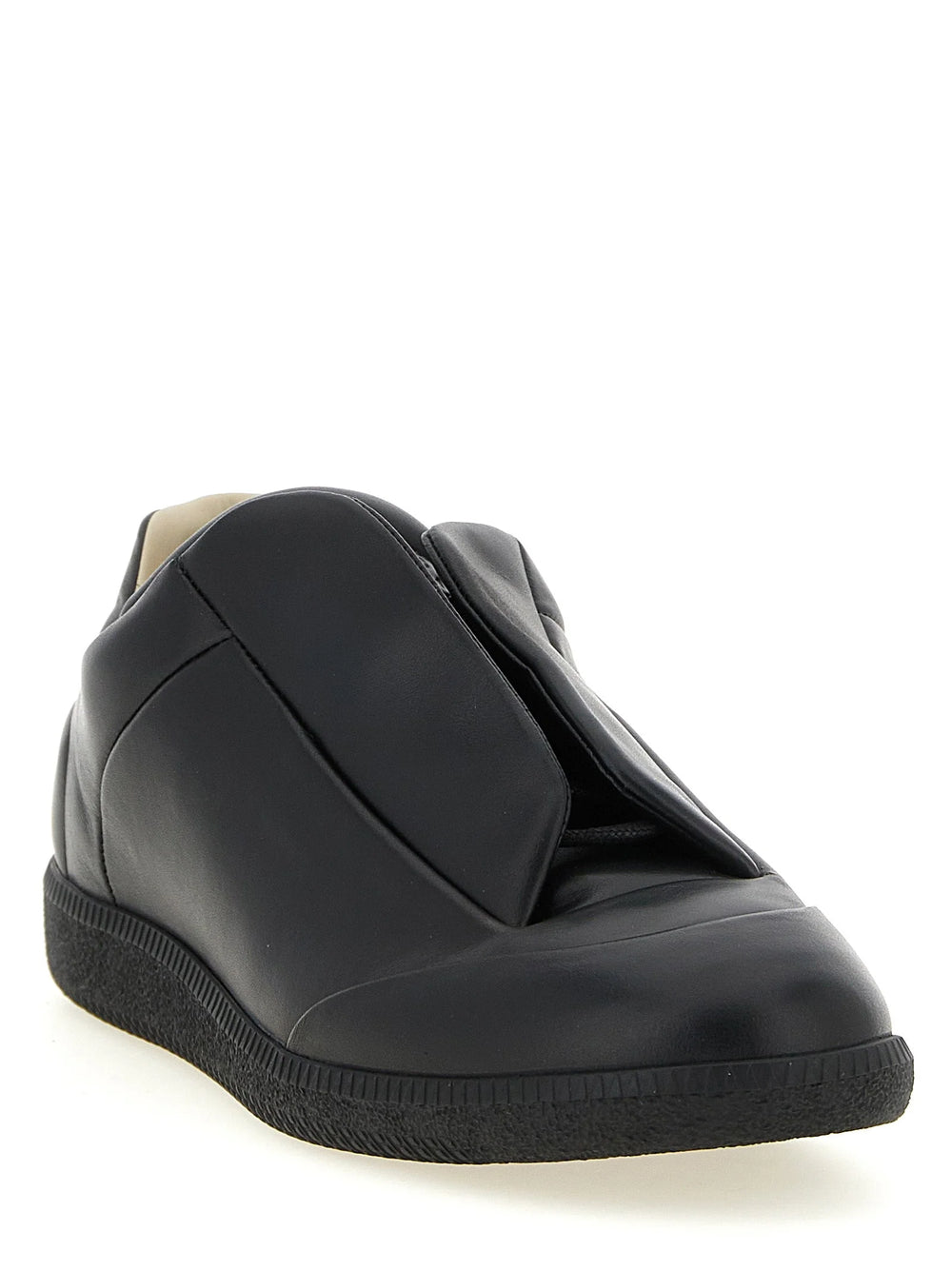 Maison Margiela Black Calfskin Low Top Sneakers