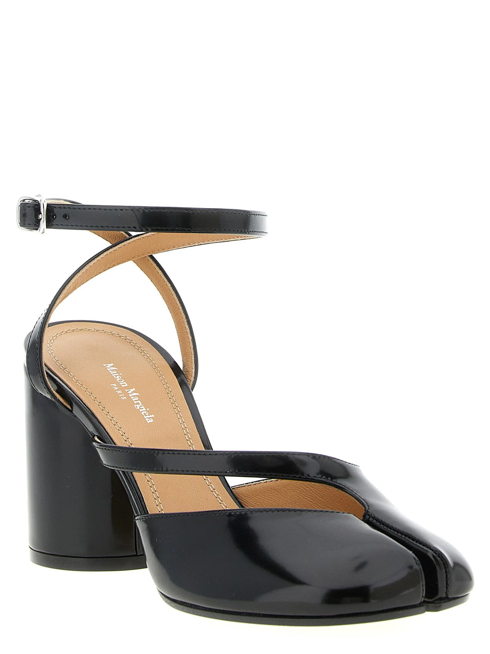 Maison Margiela Black Calfskin Mid Heel Pumps