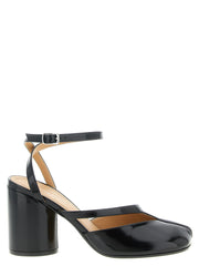 Maison Margiela Black Calfskin Mid Heel Pumps