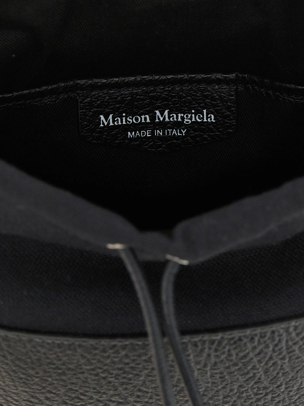Maison Margiela Čierna teľacia kabelka cez rameno