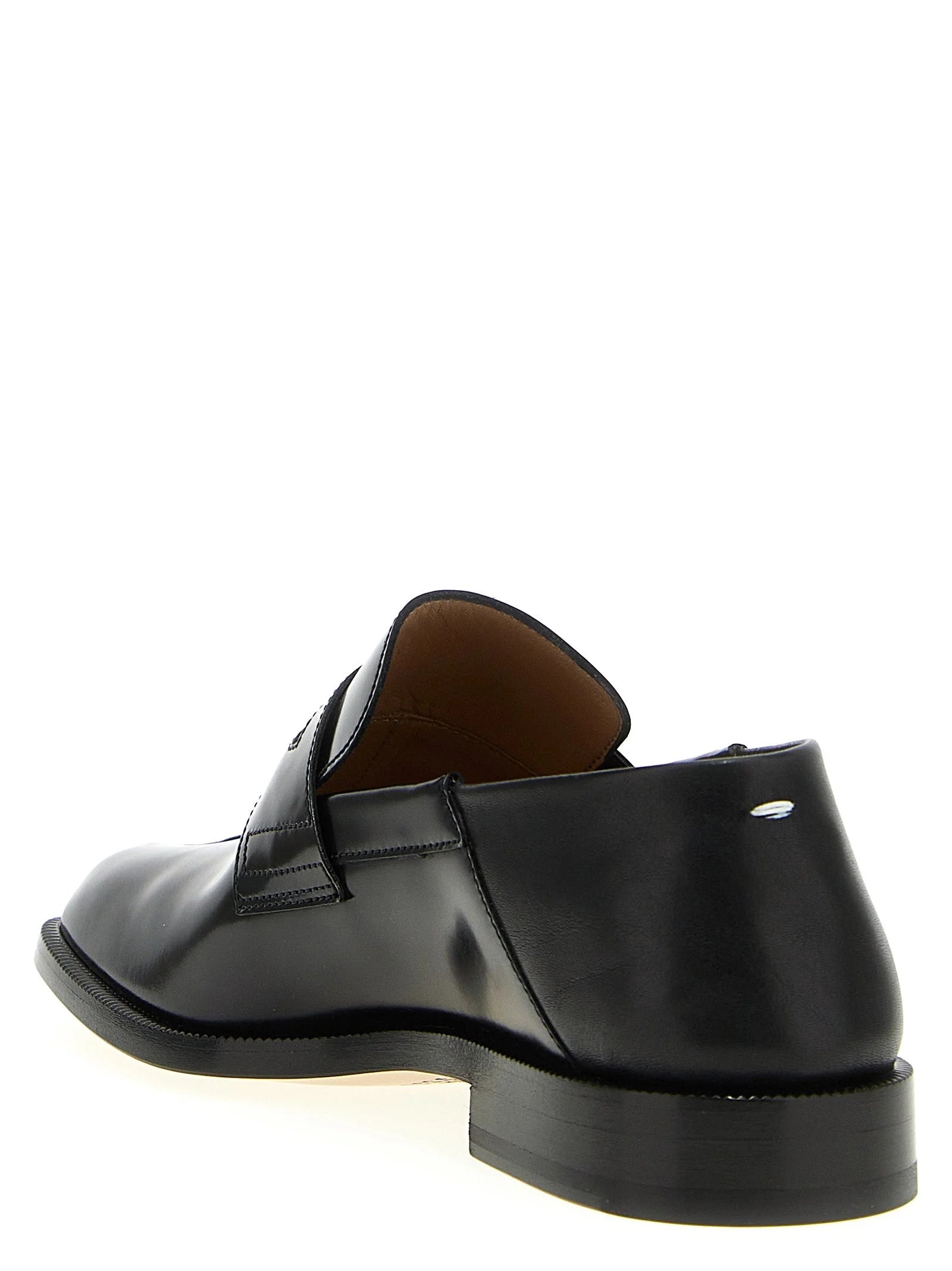 Maison Margiela Black Calfskin Slip-On Loafers