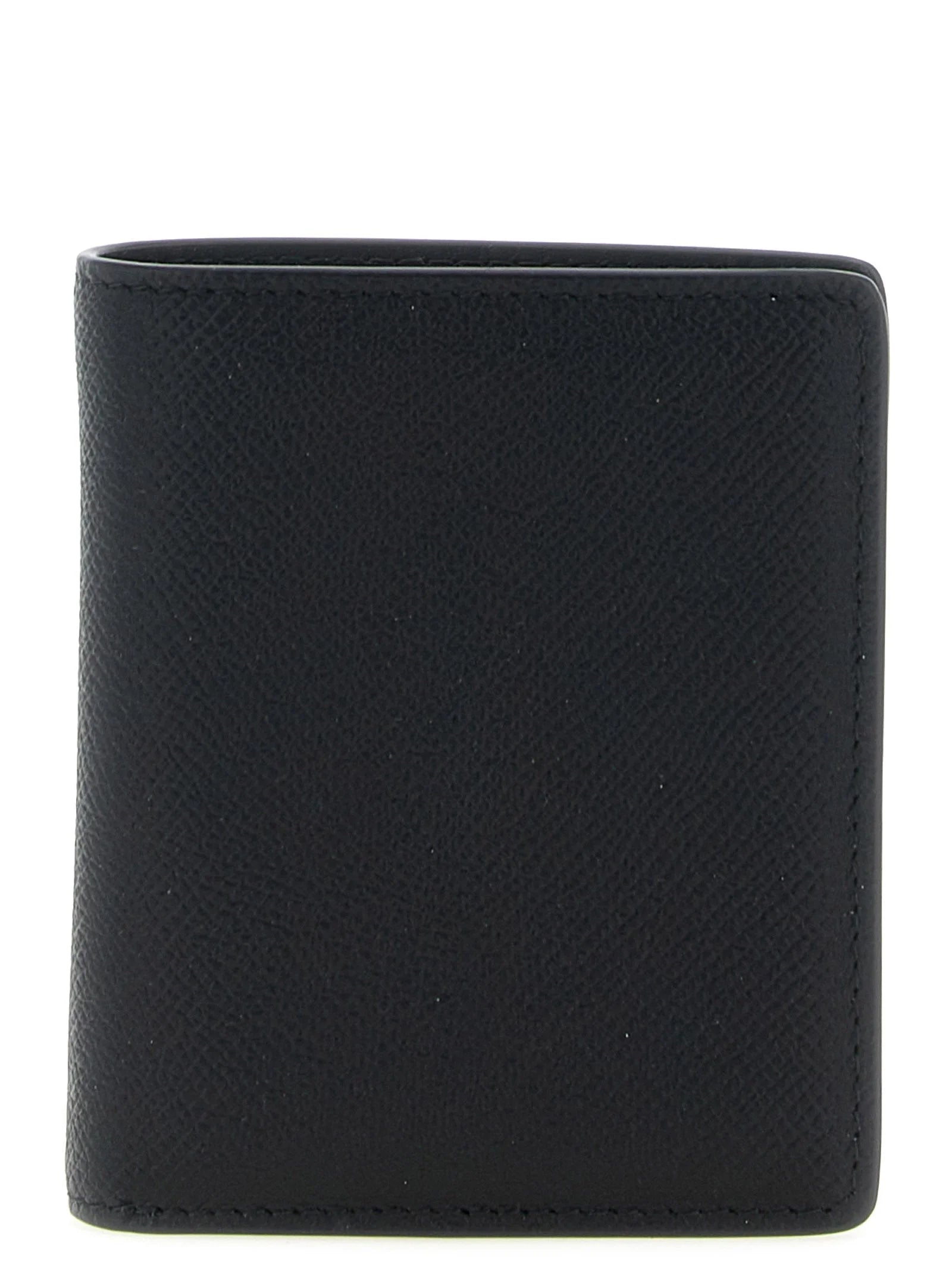 Portofel Maison Margiela din piele box, negru