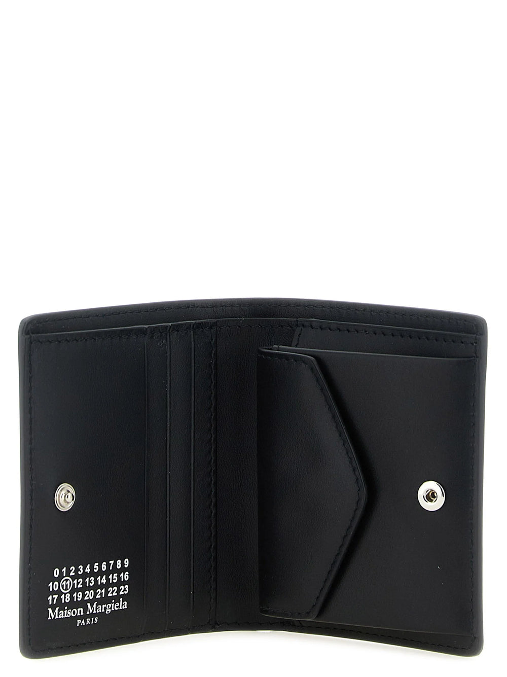 Portofel Maison Margiela din piele box, negru