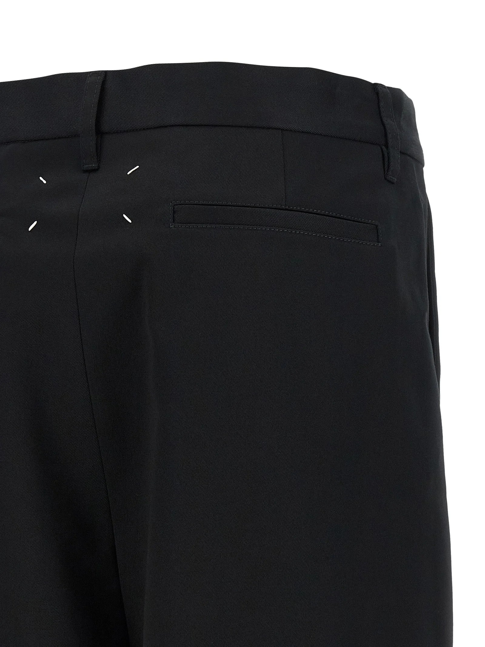 Maison Margiela Black Cotton Bermuda Shorts