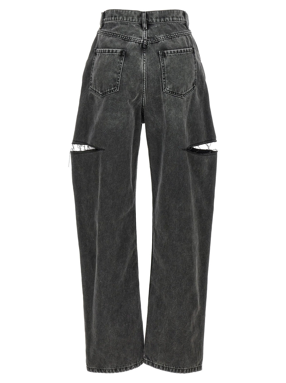 Maison Margiela Black Cotton Straight-Leg Jeans - IT36 | S