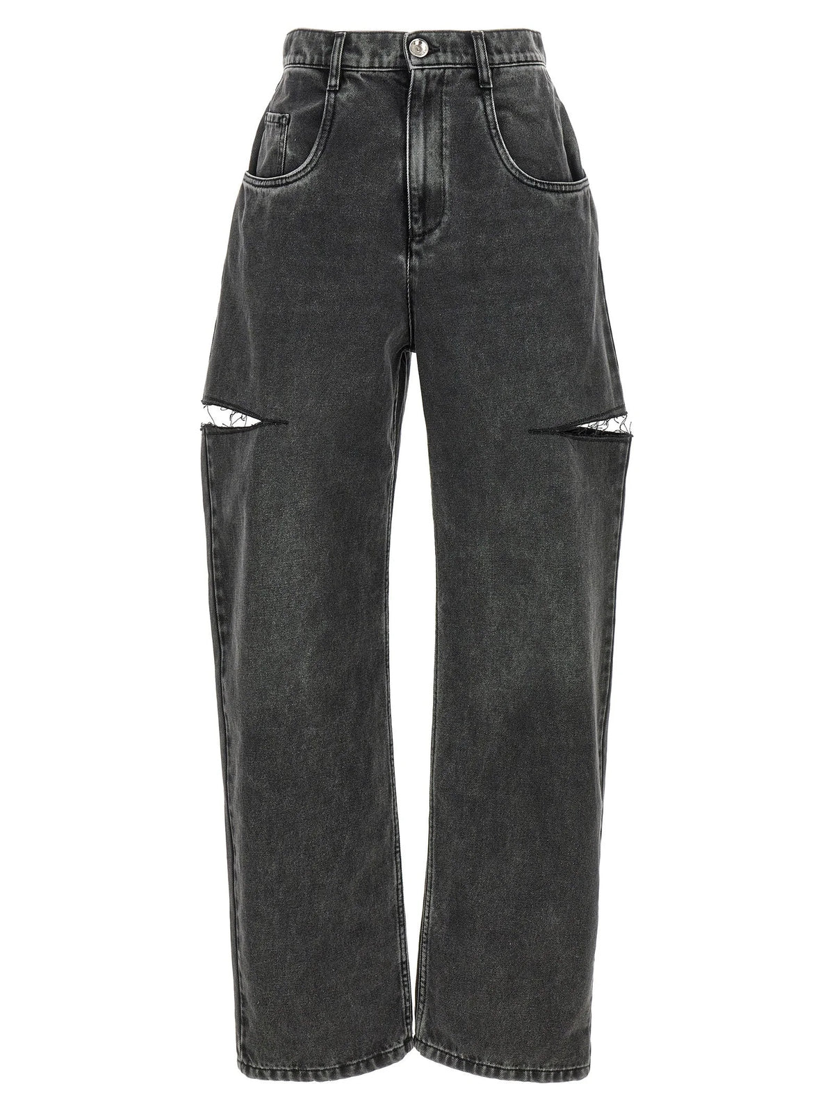 Maison Margiela Black Cotton Straight-Leg Jeans - IT36 | S