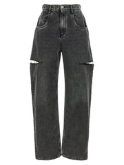 Maison Margiela Black Cotton Straight-Leg Jeans - IT36 | S