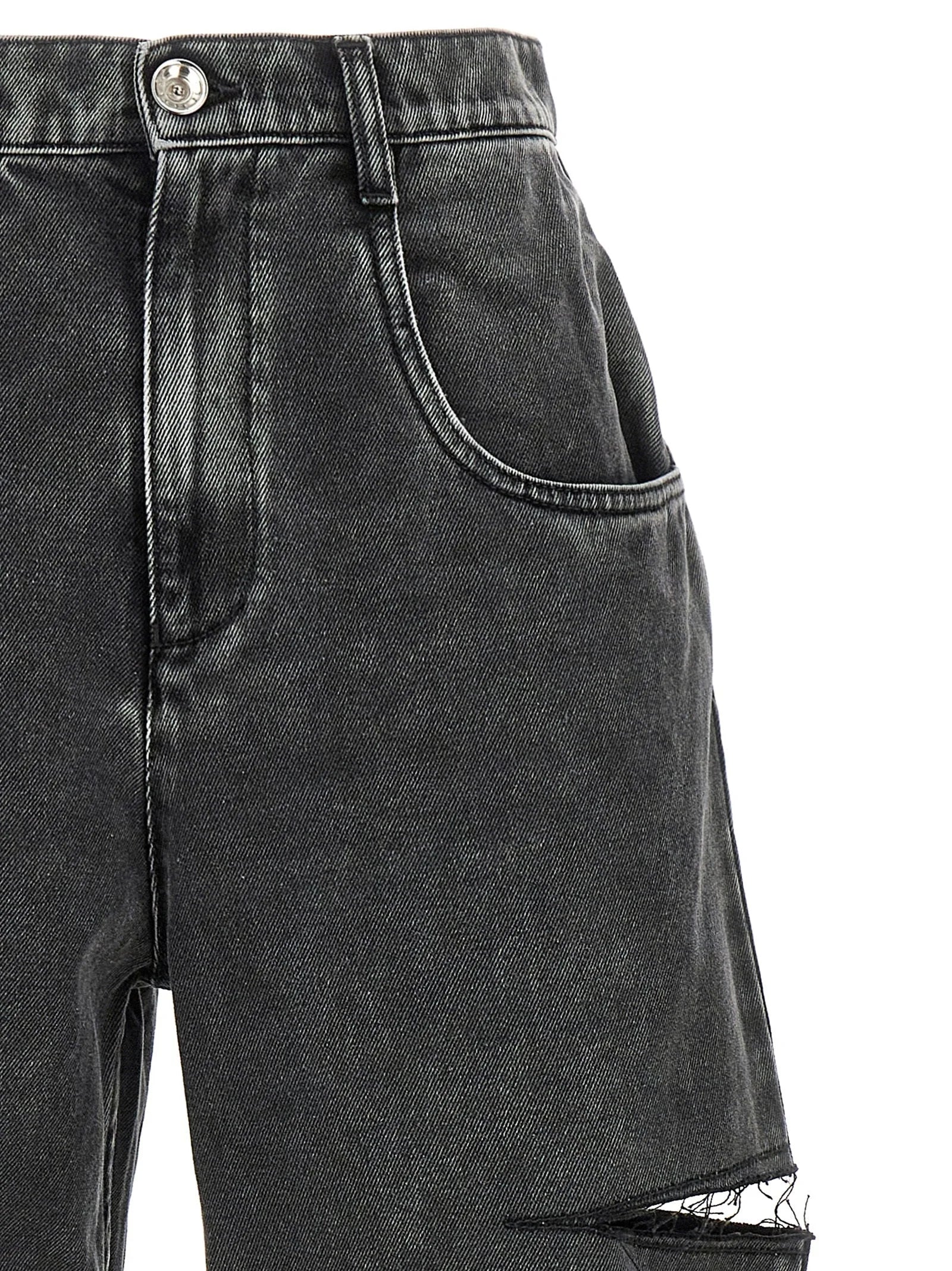 Maison Margiela Black Cotton Straight-Leg Jeans - IT36 | S