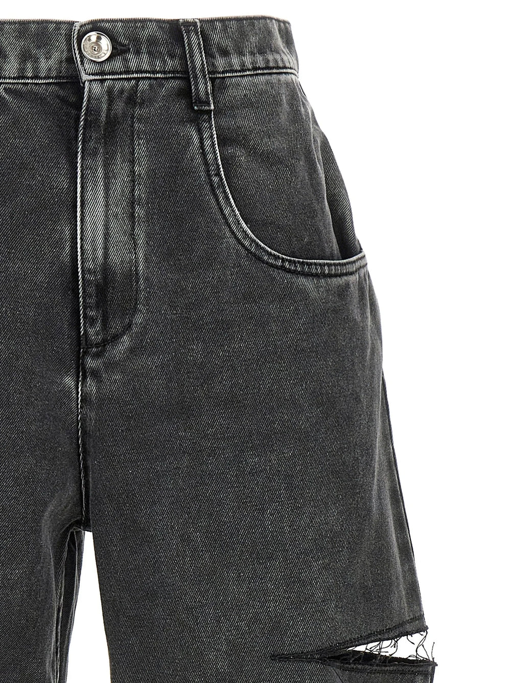 Maison Margiela Black Cotton Straight-Leg Jeans - IT36 | S
