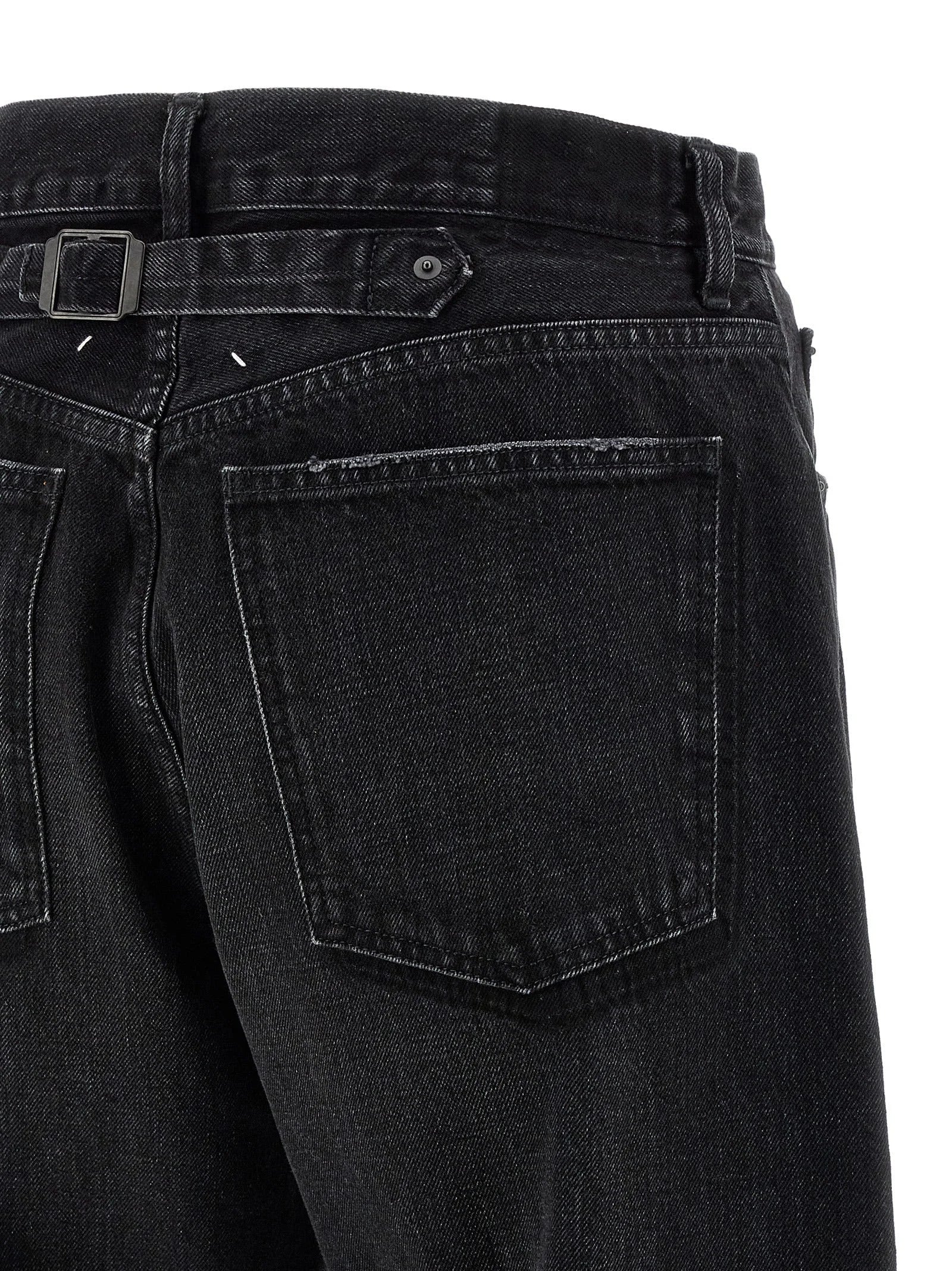 Maison Margiela Black Cotton Straight-Leg Jeans - W32