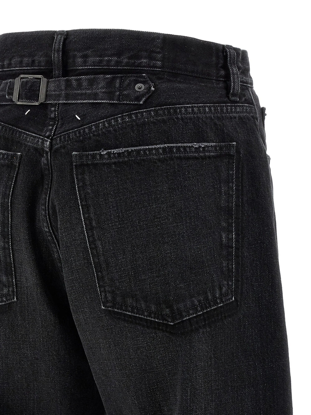 Maison Margiela Black Cotton Straight-Leg Jeans - W32