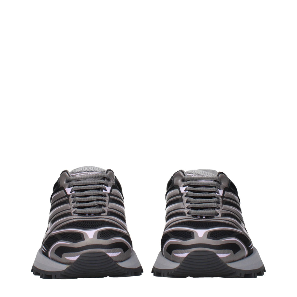 Maison Margiela Black Fabric Athletic Sneakers