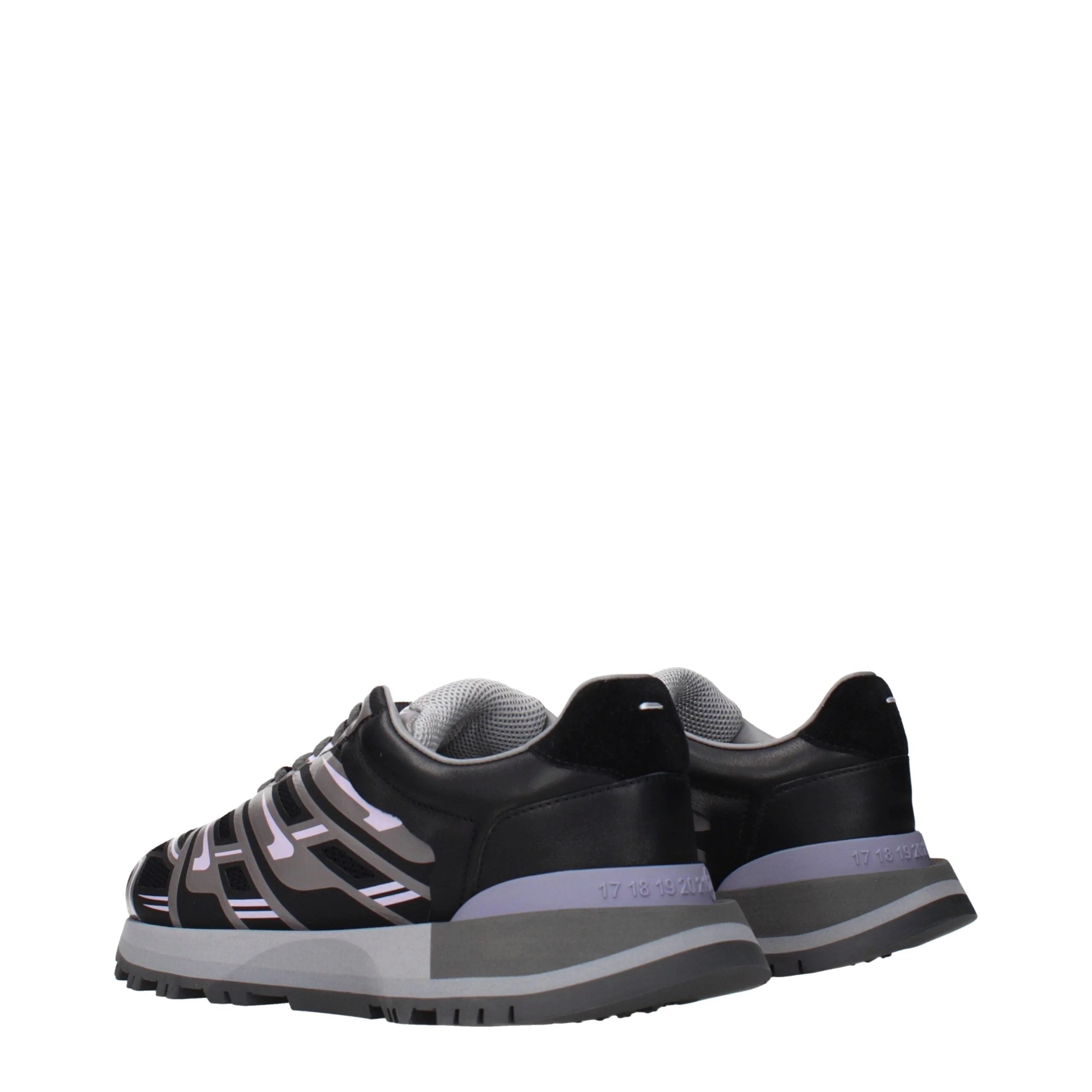 Maison Margiela Black Fabric Athletic Sneakers