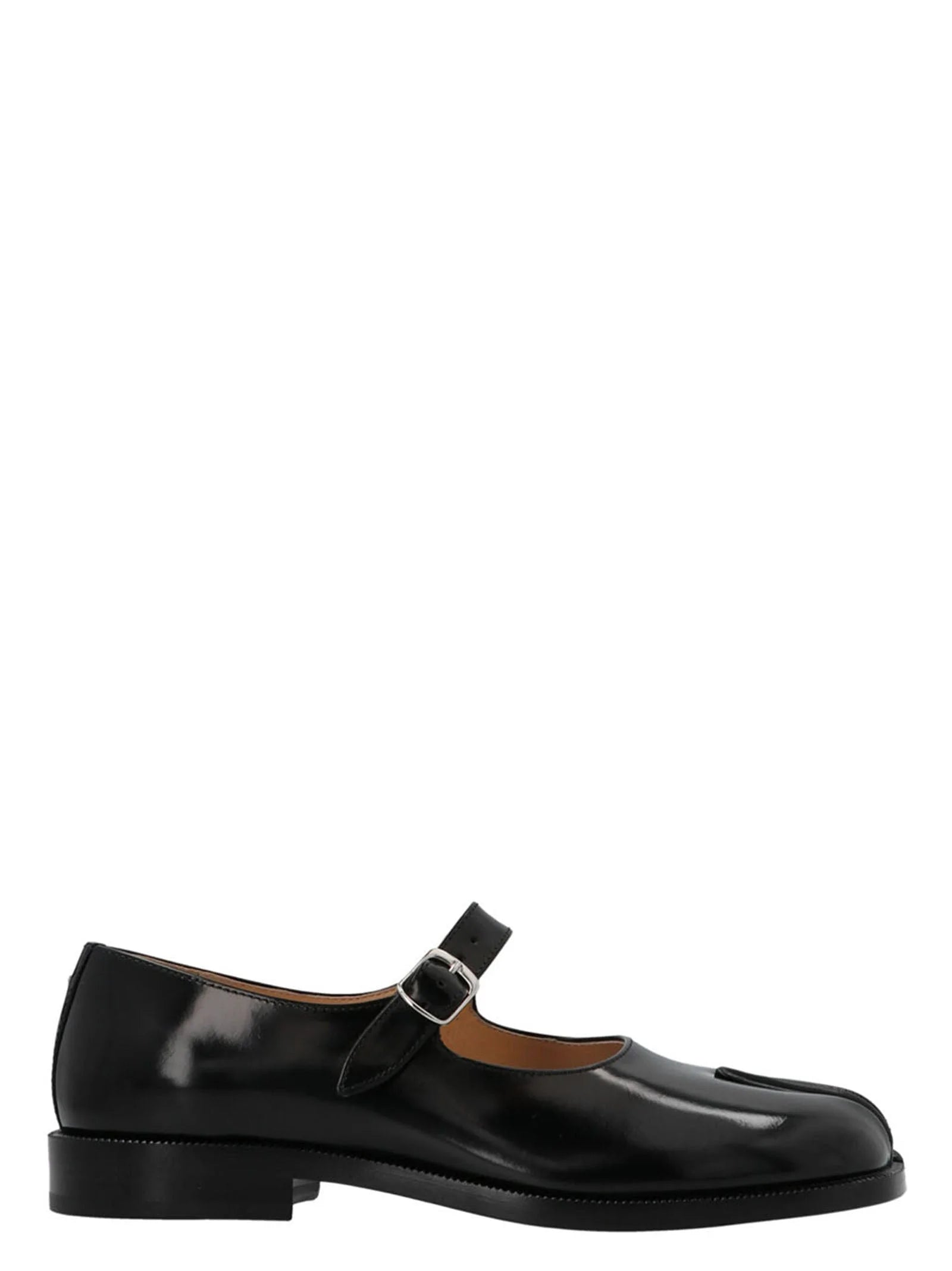 Maison Margiela Black Leather Ballet Flats