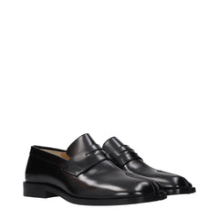Maison Margiela Black Leather Slip-On Loafers - EU40/US7