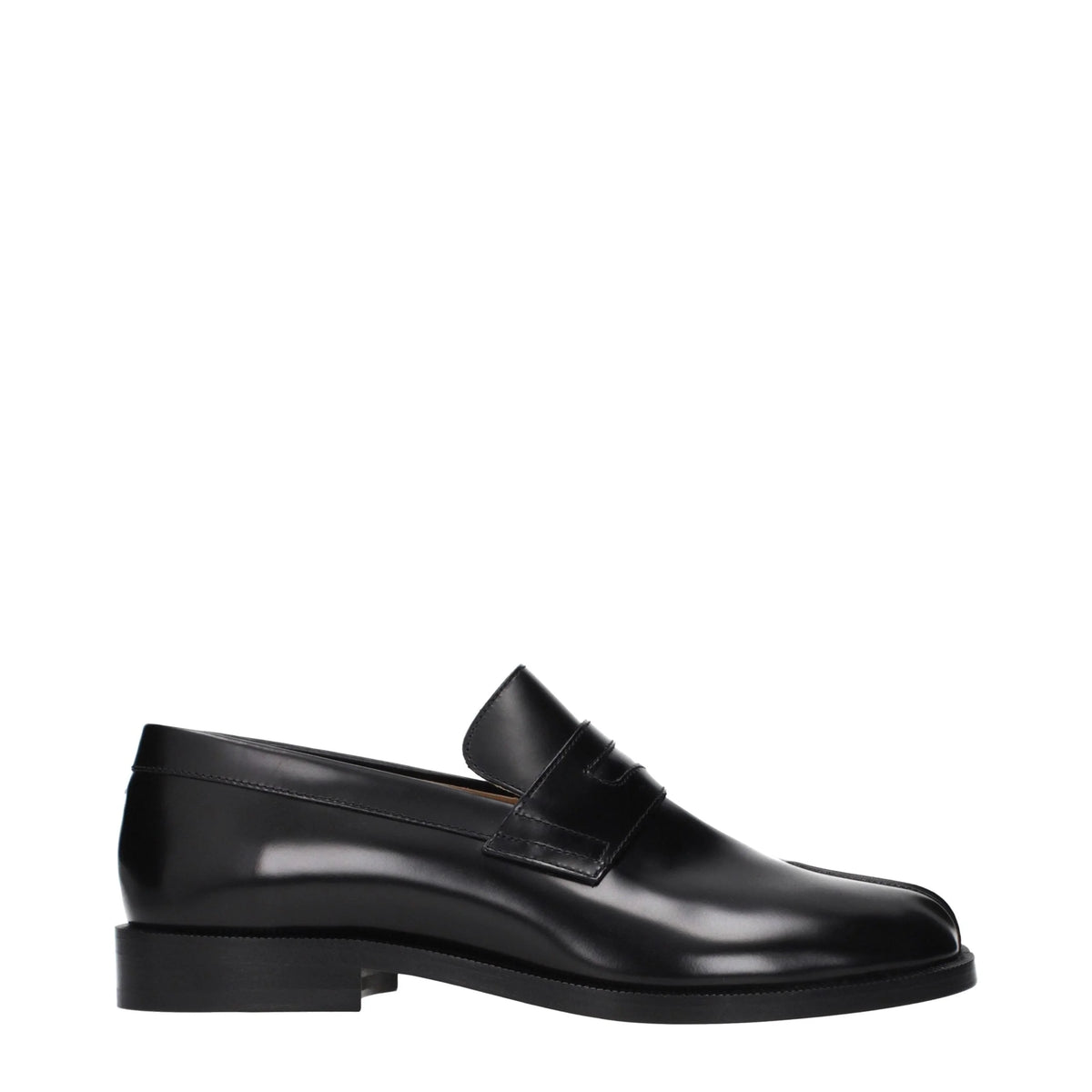 Maison Margiela Black Leather Slip-On Loafers - EU40/US7